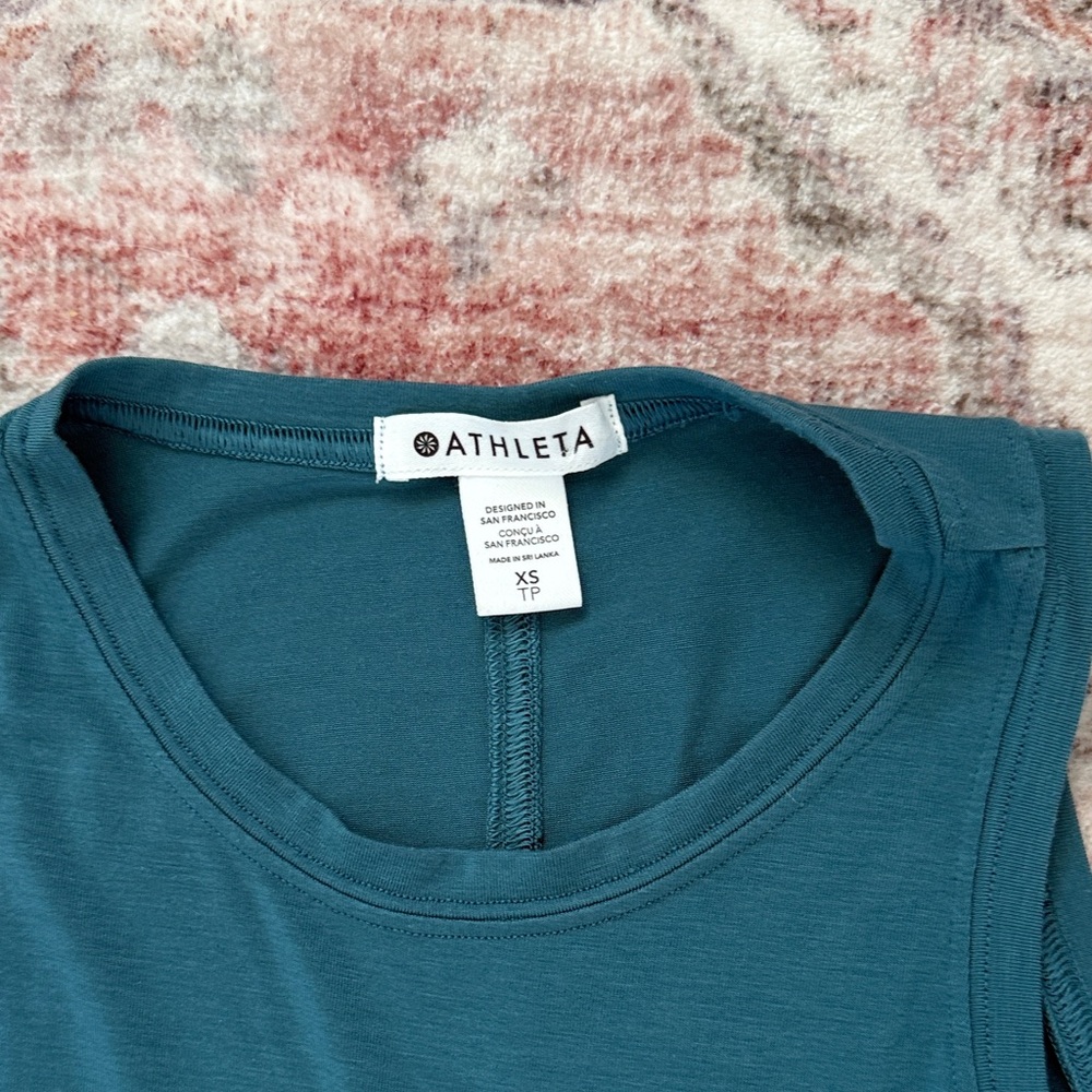 Athleta Dark Teal Twist Tank Top - Picture 4 of 4